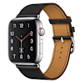 Miniatyrbillede 1 af 3: Ægte læderrem til Apple Watch 38/40/41 mm Sort