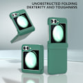 Miniatyrbillede 2 af 6: Hårdt cover med gummieret hængselbeskyttelse til Samsung Galaxy Z Flip 6 Grøn