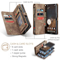 Miniatyrbillede 4 af 9: CaseMe Multi-Slot 2 i 1 Pungetui Google Pixel 9 Brun