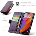 Miniatyrbillede 6 af 9: CaseMe Slim Pungetui RFID-beskyttelse iPhone 16 Pro Lilla