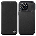 Miniatyrbild 1 av 9: Nillkin Qin Series iPhone 14 Pro Fodral Camshield Svart