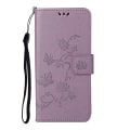 Pikkukuva 4 / 5: Perhoskuvioitu nahkakotelo Samsung Galaxy S21 Plus - Lila