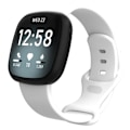 Pikkukuva 1 / 3: Fitbit Versa 4/Sense 2 -valkoinen silikoniranneke (S)