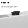 Miniatyrbillede 3 af 3: Støvpropper i silikone til USB-C 3-pak Sort