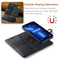 Pikkukuva 7 / 10: DG.MING 2-in-1 Magnet Wallet iPhone 15 Pro Max Musta