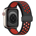 Pikkukuva 2 / 6: Silikoniranneke Urheilu Apple Watch 38/40/41 mm Musta/Punainen