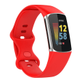 Pikkukuva 1 / 5: Fitbit Charge 6:n punainen silikoniranneke (L)