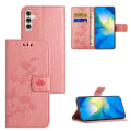 Miniatyrbillede 1 af 4: Læderetui Sommerfugle Samsung Galaxy S23 FE Rosa