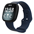 Pikkukuva 1 / 3: Fitbit Versa 4/Sense 2 -tumman silikoniranneke, tummansininen (L)