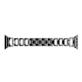 Miniatyrbillede 4 af 4: Rhinestone Metal Rem til Apple Watch 45mm Series 9 Sort
