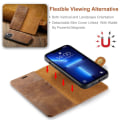 Miniatyrbild 7 av 10: DG.MING 2-in-1 Magnet Wallet iPhone 14 Pro Cognac