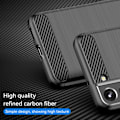Miniatyrbillede 3 af 7: Carbon Shockproof TPU Cover Samsung Galaxy S23 Plus Sort