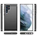 Miniatyrbillede 7 af 7: Carbon Stødsikkert TPU Etui Samsung Galaxy S23 Ultra Sort