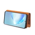 Miniatyrbillede 7 af 10: DG.MING Pungetui med magnet til Samsung Galaxy S20 Brun