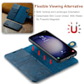 Miniatyrbild 4 av 8: DG.MING 2-in-1 Magnet Wallet Samsung Galaxy S24 FE Blue