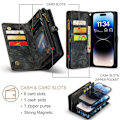 Pikkukuva 9 / 10: CaseMe Multi-Slot 2-in-1 Lompakkokotelo 12/12 Pro Musta
