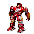 Miniatyrbillede 3 af 4: 3 Iron Man Anti-Hulk Armor Led-lys Led-lys Pvc Actionfigur Samleobjekt Model Legetøj Db