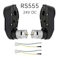 Miniatyrbilde 5 av 5: 24v 40000rpm 2 stk. rs555 dc-motorer for fjernstyrte leker, barnebilhjul [DB] Black