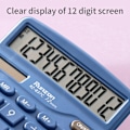 Miniatyrbillede 4 af 5: Videnskabelig lommeregner 12 cifre stort display og knapper Klar stort LCD-display Ideel til kontor skole hjem og erhvervsbrug FLYE1720 {Db} Blue Free Size