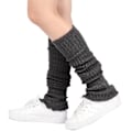 Miniatyrbilde 1 av 5: Vinterstrikk Lange Sokker Kvinner Utendørs Knehøye Elastiske Sokker Beinformere Dame Varme Slanke Sokker 2022 Nyttår Julegave DB dark gray