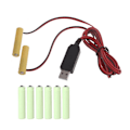 Miniatyrbild 1 av 5: USB AAA Batteri Eliminator Strömförsörjningsadapter, 1.5V 3V 4.5V 6V för AAA LR03 {db} 6V