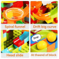 Miniatyrbild 3 av 4: Bedetter Storlek Marmor Race Run Block Maze Ball Track Byggstenar Funnel Slide Montering Tegelstenar Pedagogiska Leksaker För Barn Gåvor Db 90pcs with base