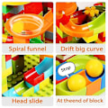 Miniatyrbild 4 av 5: Bedetter Storlek Marmor Race Run Block Maze Ball Track Byggstenar Funnel Slide Montering Tegelstenar Pedagogiska Leksaker För Barn Gåvor Db 140pcs with base
