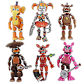 Miniatyrbillede 3 af 4: 5 stk. Five Nights At Freddys Actionfigurer Legetøj Security Breach Serie Glamrock Foxy Bonnie Fazbear Pvc Dukke Fnaf Til Børn Gave Db 6pcs C