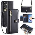 Plånboksfodral med dragkedja för Samsung Galaxy A34 5G [DB] Black