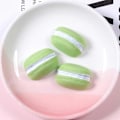 Miniatyrbillede 4 af 5: Simuleret Macaron Kage Kunstig Harpiks Mad Legetøj 10 Stk Falsk Mad Model [DB] Orange