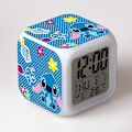 Miniatyrbillede 1 af 5: Stitch Anime LED Digital Vækkeur til Piger - Sød Størrelse, 8cm, 3 tommer, 7 Farver Skifter, Temperatur, Perfekt til Pigers Soveværelse(13) db 47