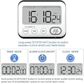 Miniatyrbild 4 av 5: Kökstimer Alarmklocka Multifunktionell Digital Matlagningstimer med Stor LCD-Display Magnetisk Stoppur Timer med Klocka Alarmklocka Magne [Db]