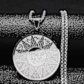 Miniatyrbillede 1 af 4: Syv Ærkeengle Amulet Rustfrit Stål Halskæder Mænd Segl af Salomon Talisman Halskæde Beskyttelse Smykker Krave Hombre_lldxm Db F 50cm BOX SR