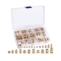 Miniatyrbild 1 av 5: 340 st M2 M2.5 M3 M 4 M 5 M6 metriska räfflade muttrar sortiment set gängade insatsmuttrar mässing värmeset för 3d-utskrift