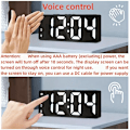 Miniatyrbilde 3 av 5: 1 stk. Digital elektronisk alarmklokke, multifunksjonell LED-alarmklokke, klokke med temperaturvisning, slumremodus, egnet for soverom [DB]