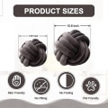 Miniatyrbilde 3 av 5: Knot Ball Throw Pillow, Rundt Knutet Plysj Pynte Pute For Preppy DB Dark Grey 20CM