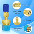 Miniatyrbilde 4 av 5: R1234YF Hurtigkobling, R1234yf til R134a Adapter, 1234yf til 134a Adapter Høytrykks- og Lavtrykkskobling Konverteringssett for AC-Lading R-1234yf Kjølemiddel [DB]