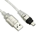 Miniatyrbilde 1 av 5: USB hann til Firewire IEEE 1394 4-pin hann iLink adapterkabel for SONY DCR-TRV75E DV (FW-037) {DB}