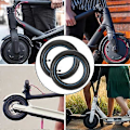Miniatyrbild 3 av 5: 2st Innerslang för Xiaomi Elscooter 8.1/2X2-156A 8.5-tums Blå Rand Tjock Butylgummi Uppblåsbart Däck med Rak Ventilstam Re [DB] 2pcs