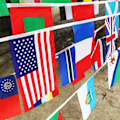 Miniatyrbild 2 av 4: 100 Länder String Flagge Internationale Wimpel Banner Dekoration db