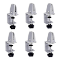 Miniatyrbild 1 av 5: Nysskydd Stödklämmor Justerbar Kontorsskärm Klämma Aluminium Skrivbordsskärm för 1/8 till 1 tum Tjock Panel 6-pack -Sy [DB]