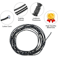 Miniatyrbild 3 av 5: Fantasyon 4mm Svart Elastiskt Snöre 10 Meter 4mm Elastiskt Snöre Bungee Snöre Runt Stretchigt Snöre Bungee Rep Multifunktionellt [DB] Black and White 3mm 5Meter