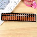 Miniatyrbillede 3 af 5: 17 Cifre Abacus Soroban Perler Kolonne Traditionel Børn Skole Matematik Læring Db Brown