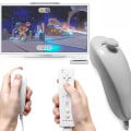 Miniatyrbillede 4 af 5: Mini bærbar bue design venstre gamepad håndtag controller til Wii/wii U spillekonsol Jikaix Black