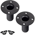 Miniatyrbild 1 av 4: Högtalarstativ Topplock, Metall Högtalar Kabinett Polmontering, PA/DJ Stativ Högtalarstativ Montering Adapter 107x84mm (2-pack Svart) [DB]