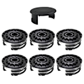 Miniatyrbillede 1 af 4: Til Parkside Plæneklipper 6 Spoler + 1 Spolekapsel Græstrimmer Tilbehørssæt, TLP-01 / TLP-01-1 [db] Multicolor 6 Spool + 1 Spool Cap