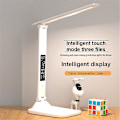 Miniatyrbild 1 av 5: LED-skrivbordslampor USB dimbar touch hopfällbar bordslampa med kalender temperaturklocka nattlampor för studier läslampa [DB] A290