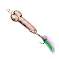 Miniatyrbild 1 av 5: Wobble Fish Lures Spoon Lure Feather Bait Hook Fiskeutrustning Present till Fiskeälskare [DB] Rose gold 11g