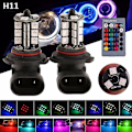 Pikkukuva 1 / 3: 2 kpl 9006 H4 Hb4 H7 H8 H9 H11 Universal Auto Rgb Atmosphere Lamp 5050 Led Lights Kaukosäätimellä (FW) HB4 9006