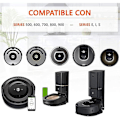 Miniatyrbillede 5 af 5: 4 stk. dæk til IROBOT ROOMBA robotstøvsuger hjul serie 500 600 700 800 I7 S9 Irobot hjul reservedele [DB] Black